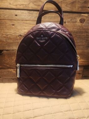 kate spade Quilted Mini Backpack in Plum